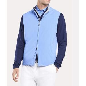 Peter Millar Crown Crafted Blue Stealth Hybrid Wool Lined Vest - Medium
